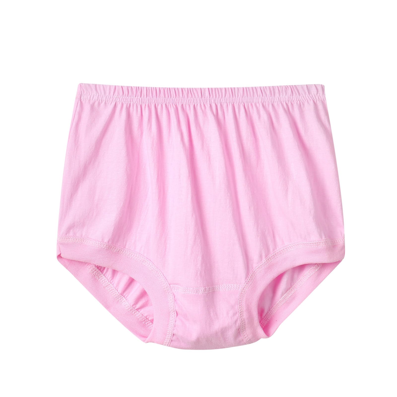 Women Panty Underwear Plus Size Middle-aged Mom Underpant Solid Color Cotton Briefs Panty High Waist Loose Casual