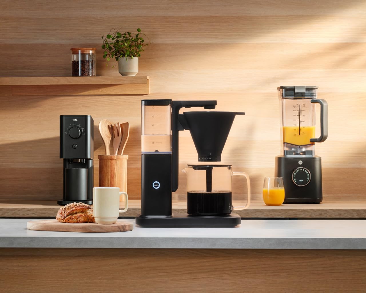 Wilfa Zense Alux Kaffeemühle elektrisch I 30 Mahlgrade für Espresso, Filterkaffee & French Press I 40 mm Edelstahl-Flachmahlwerk I Direkt in den Siebträger mahlen I Antistatik-System IAluminiumgehäuse