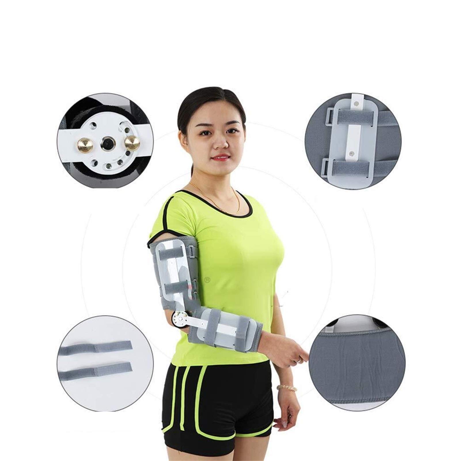 Ortesis De Soporte Articulado para Codo, Articulación Ajustable para Rehabilitación Después del Entrenamiento, Soporte De Fijación Externa para Extremidades Superiores.