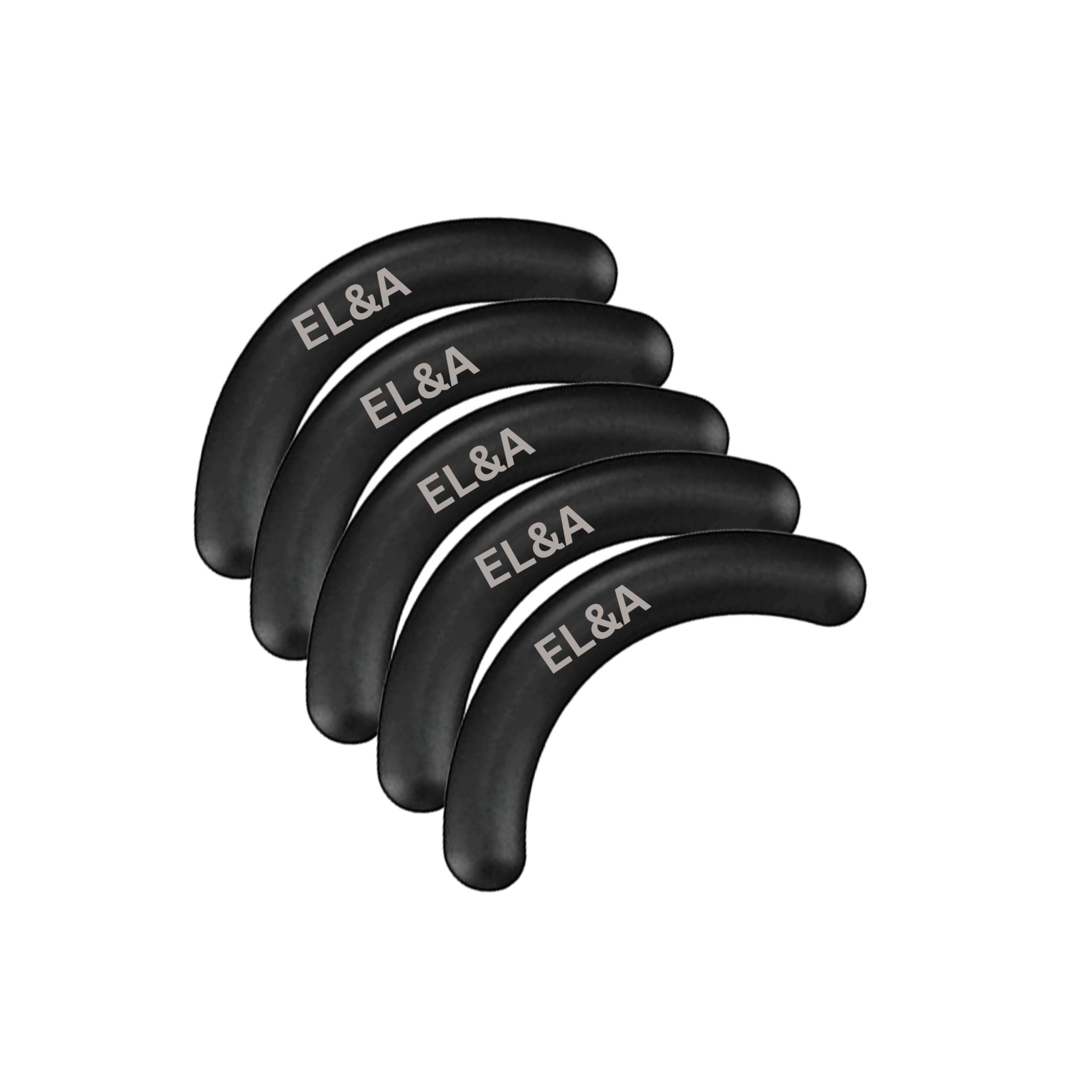 [Ear Lobe & Accessories] Eyelash Curler Replacement Pads | Works with branded & Non-branded Eyelash Curlers | Black, Rubber - Pack of 5