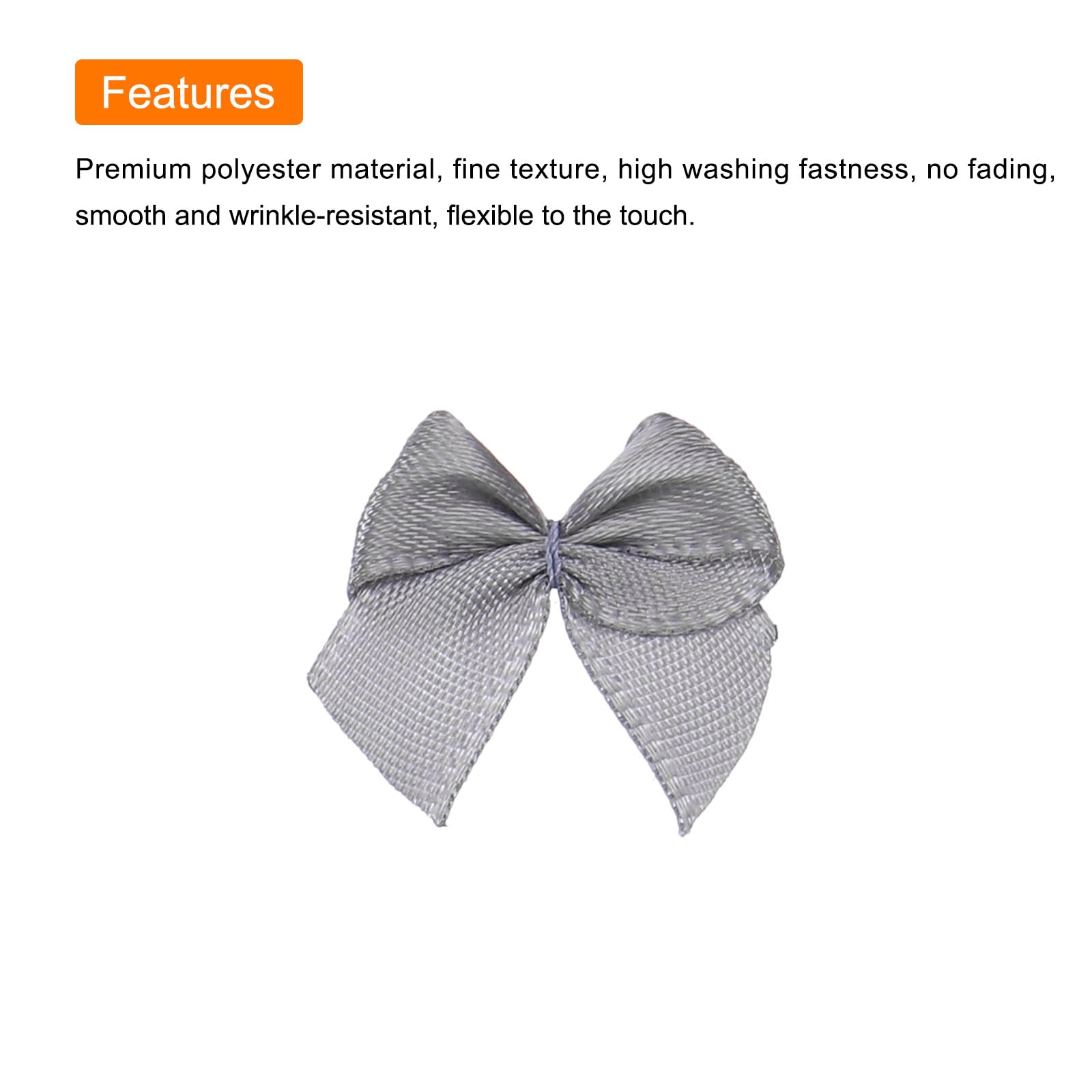 Sourcing Map 150 Mini Fiocchi In Tessuto Di Raso Da 2,5 Cm, Per Fai Da Te Cucito H 1228482