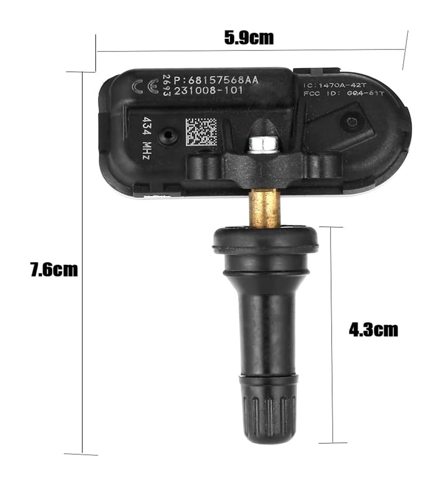 Sensor de presión de neumáticos para Jeep Cherokee Sensor de presión de neumáticos TPMS 4 Piezas Sensor de presión de neumáticos