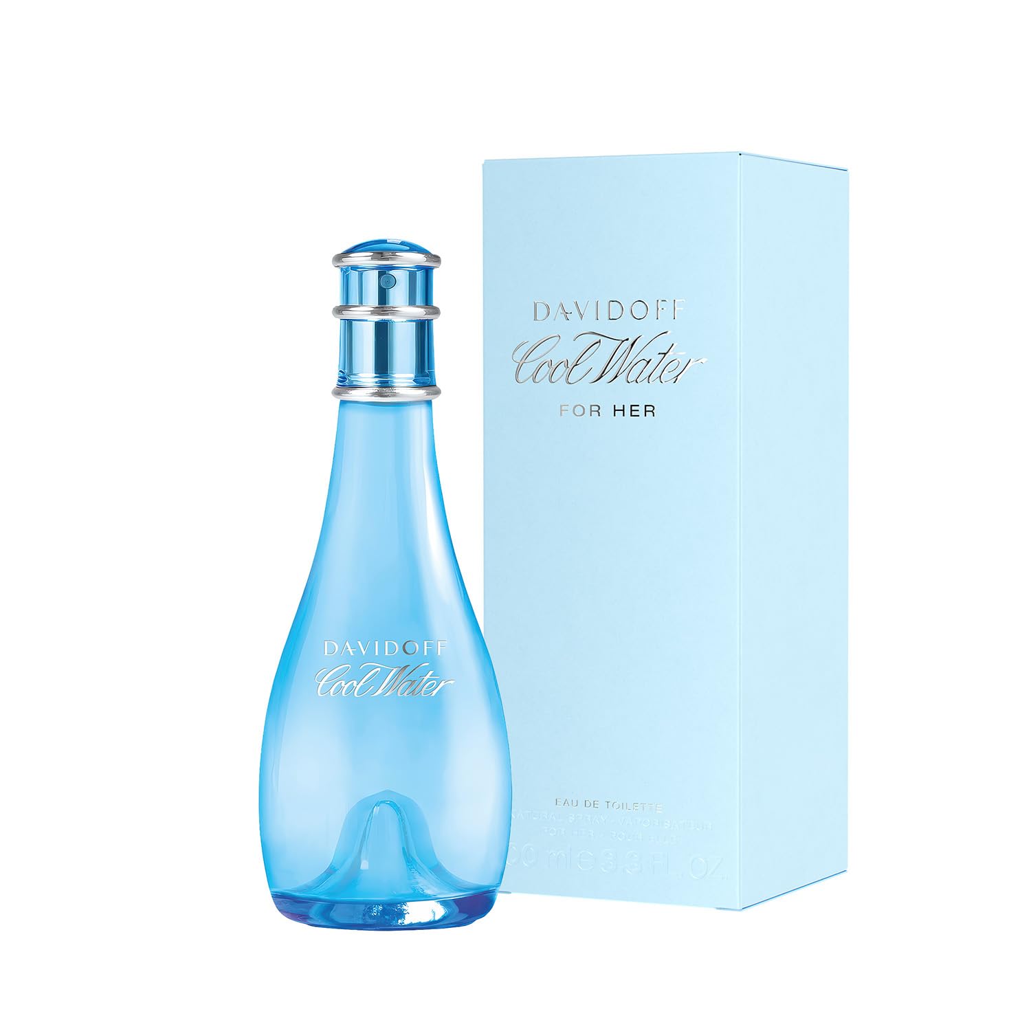 Davidoff Cool Water Eau de Toilette para ella ; Fragancia femenina con notas de sandía, floral y de musgo ; Intensidad media ; 100ml