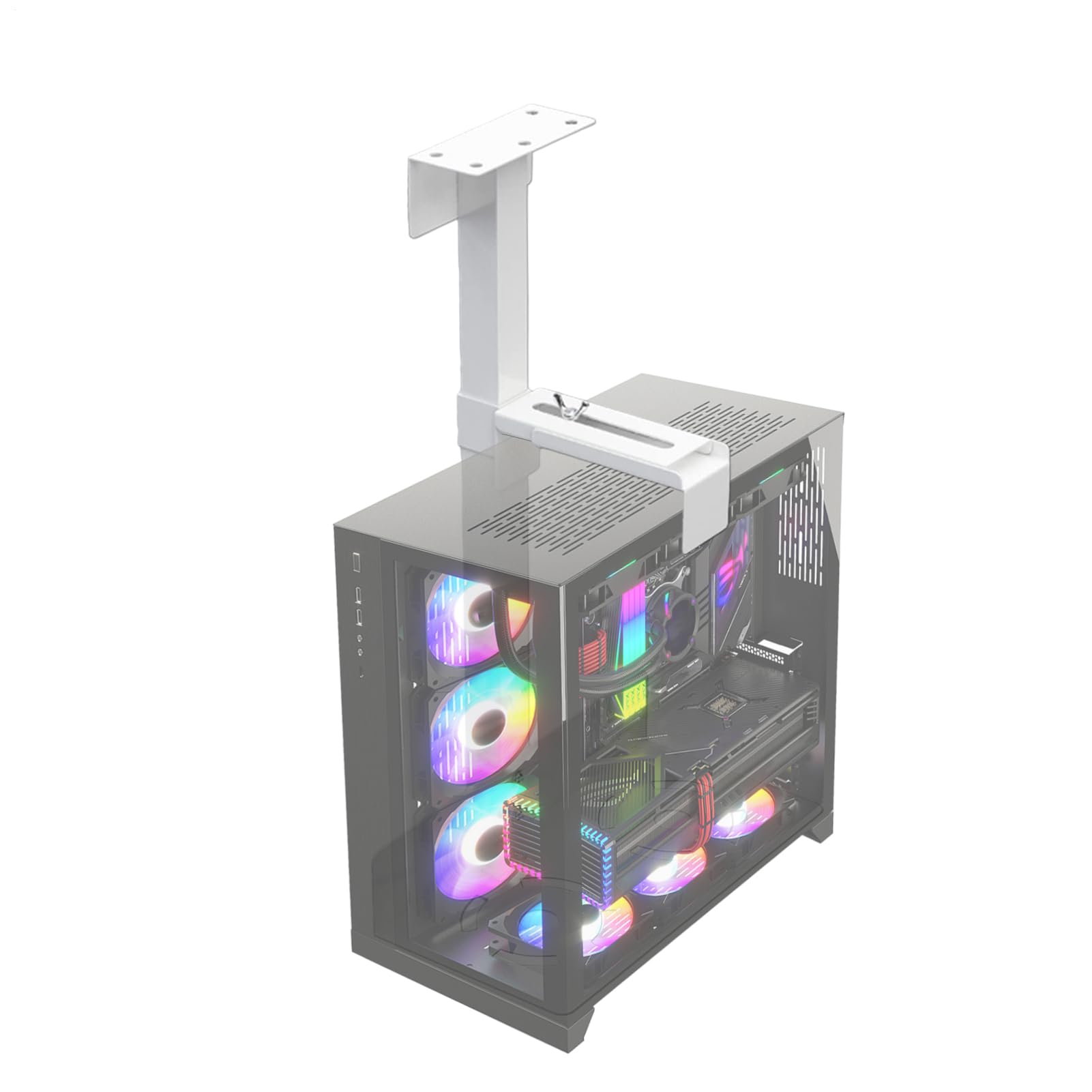 -Supporto - Supporto da parete per PC sotto la scrivania, supporto da | parete sotto la scrivania | Altezza e larghezza regolabile -Supporto da scrivania può contenere fino a 30 kg, supporti per PC