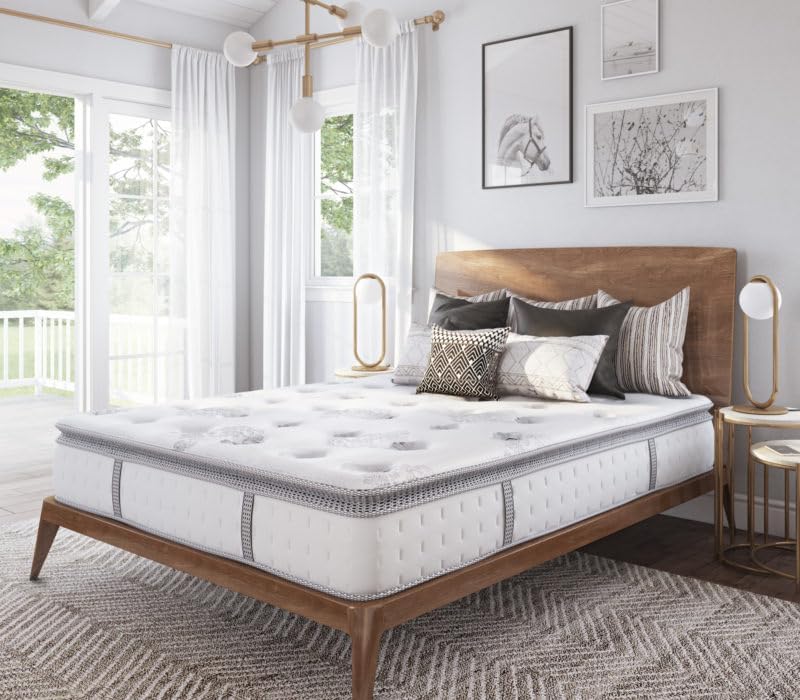 Serta Premier 30 CM Hybrid Pocket Spring Queen Size Mattress 150x200 with Micro Support Cool Gel Memory Foam, Pressure Relieving, Low Motion Transfer, Queen Mattress in a Box