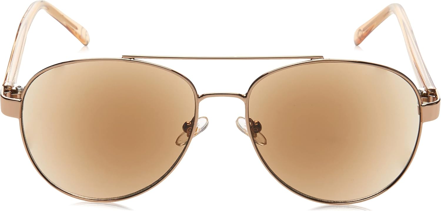 Foster Grant Sofia Vergara x Carmen Full Lens Sunreader Aviator Glasses for Women, Bronze - Image 4