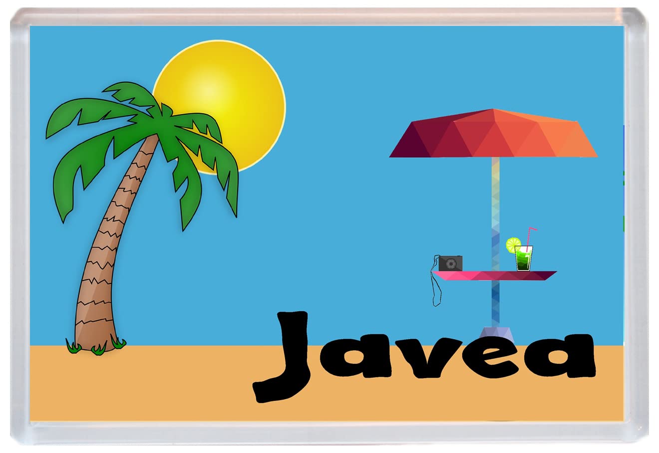 Baked Bean Store Multicolor Javea - Spain - 96 X 67Mm Jumbo Fridge Beach Magnet/Magnets