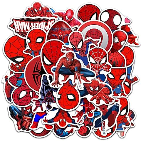 35 Pcs Spider-Man Stickers for Kids,Superhero Stickers for Water Bottle, MacBook, Car, Bumper, Luggage, Laptop, Phone, Skateboard Vinyl Stickers, Waterproof, Aesthetic, Trendy Stickers for Teens Cover