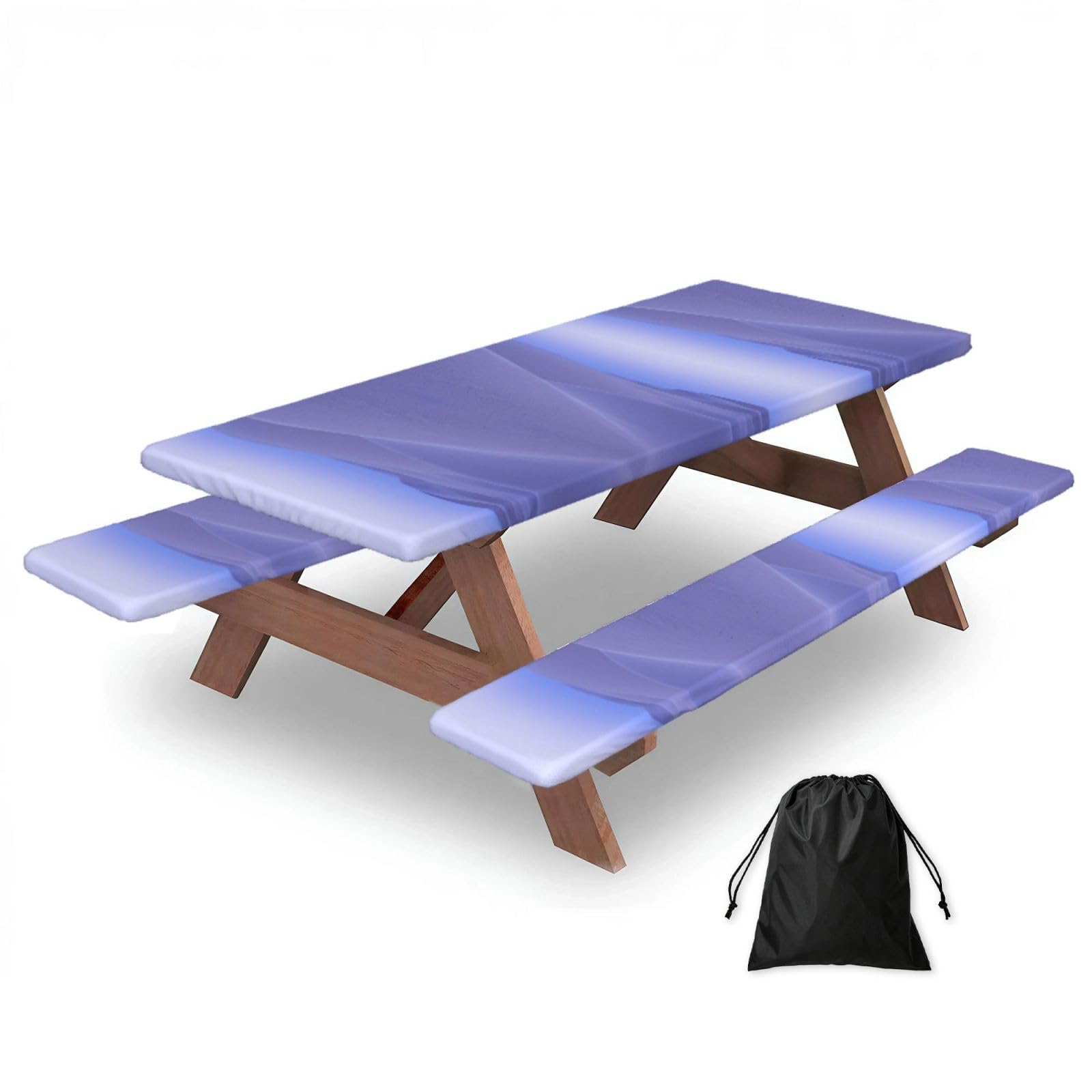 EZDLOWVBA Desert Print Picnic Table Cover With Bench Covers Waterproof Fitted Picnic Table Outdoor Elastic Picnic Tablecloth Outdoor Camping Essentials(3pcs)