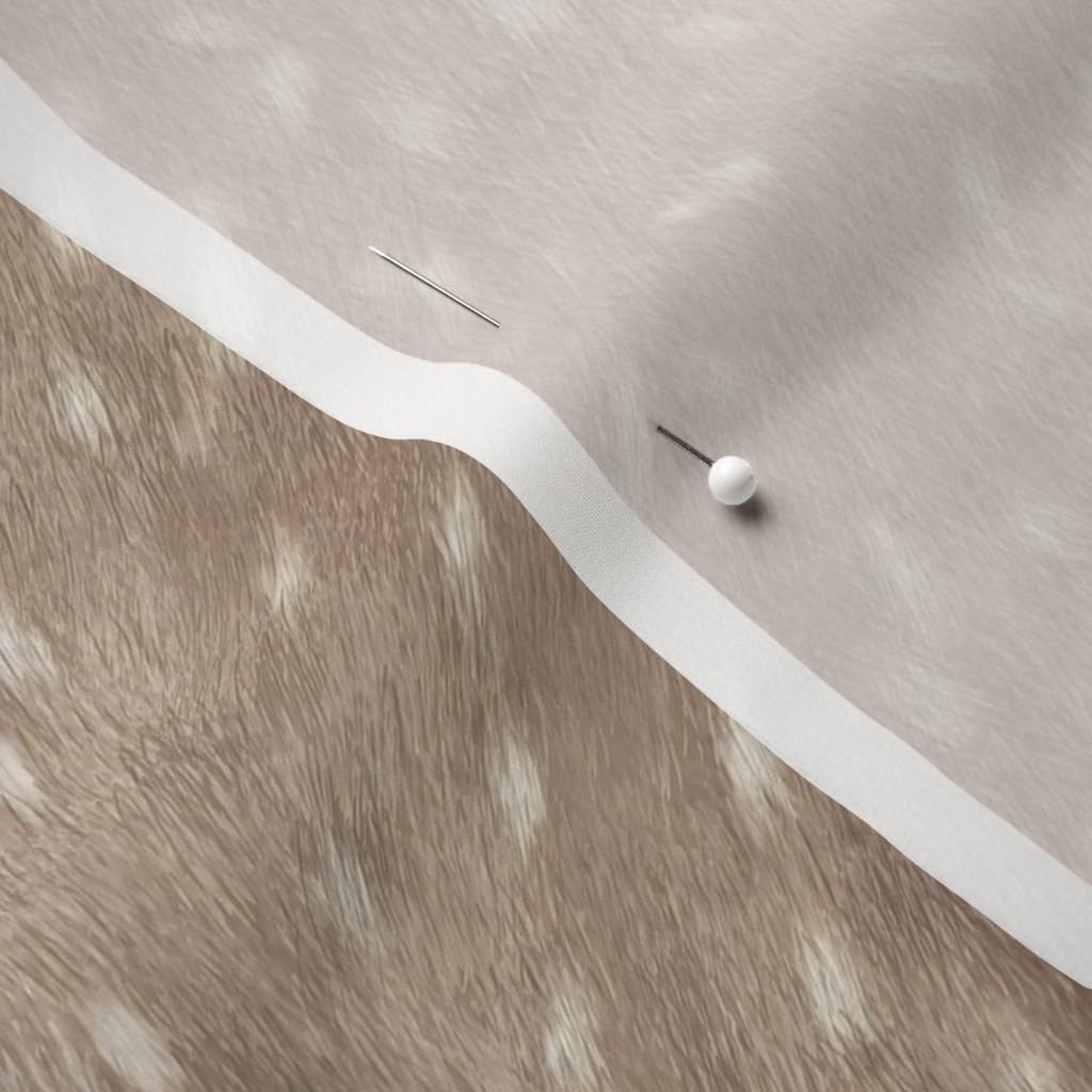 Spoonflower Fabric - Deer Spots Fawn Animal Print Woodland Earth Tone Faux Hide Printed on Chiffon Fabric by The Yard - Sewing Fashion Apparel Dresses Home Decor