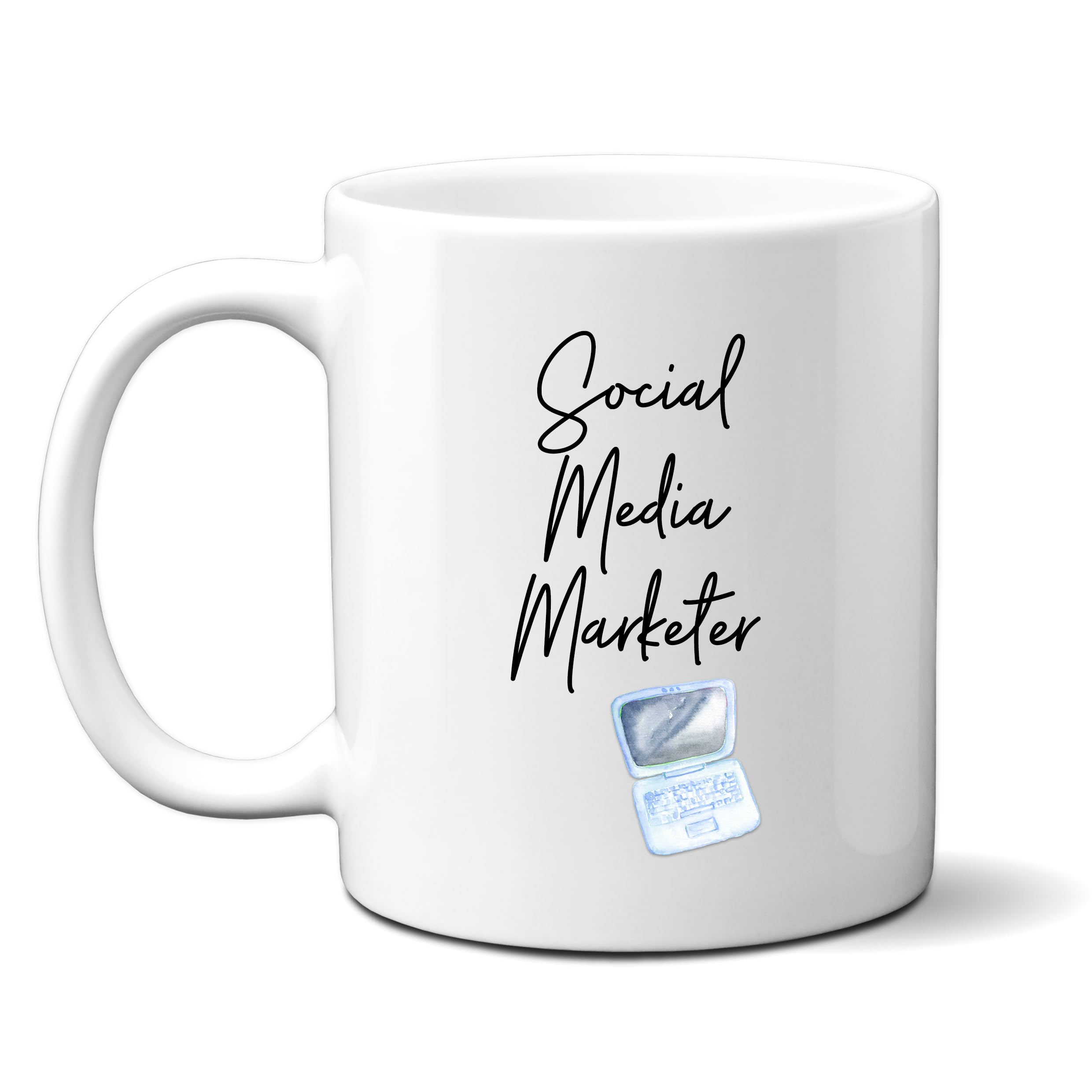 The Little Lenny Company Social Media Marketer Personalised Ceramic Mug for Colleague, Friend
