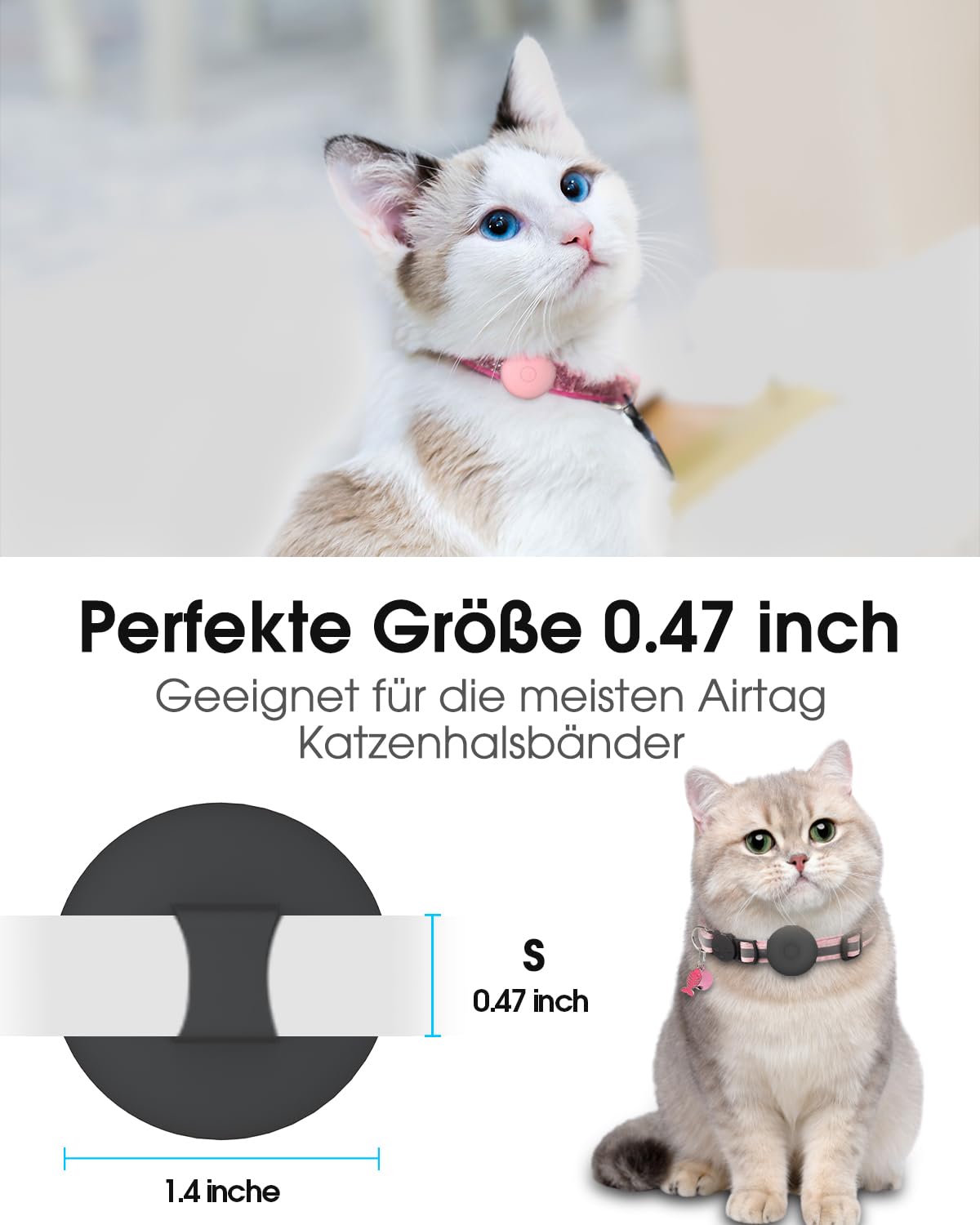 Silicone Holder for Air-tag Dog Collar, Slide-On Lightweight Waterproof Case for Air-tag Dog/Cat 2021 Accessories - Image 3