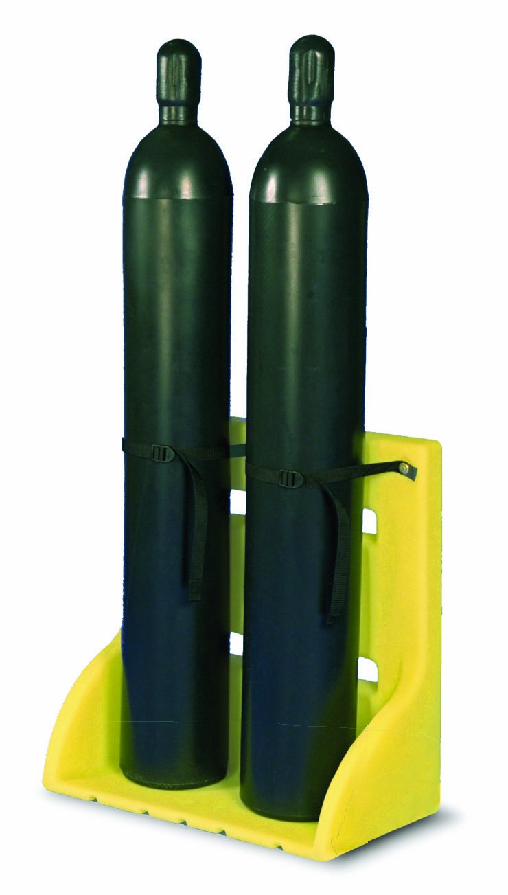 Enpac 7212-YE 2-Cylinder Poly-Stand, 400 lbs Load Capacity, 28