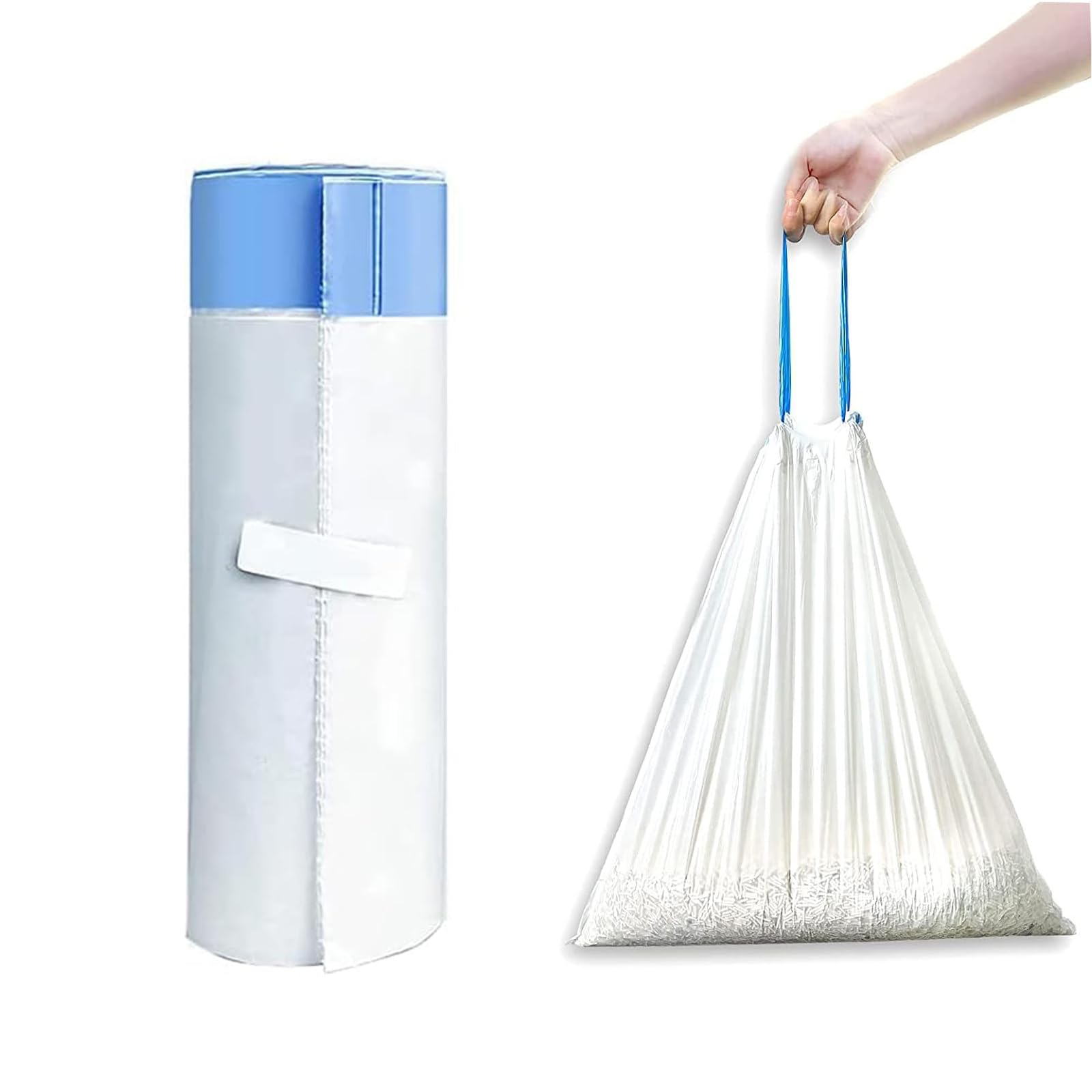 Lot de 8 rouleaux de 160 sacs poubelle avec poignée de transport litière chat pour PETKIT Pura MAX et Pura X, durables et résistants