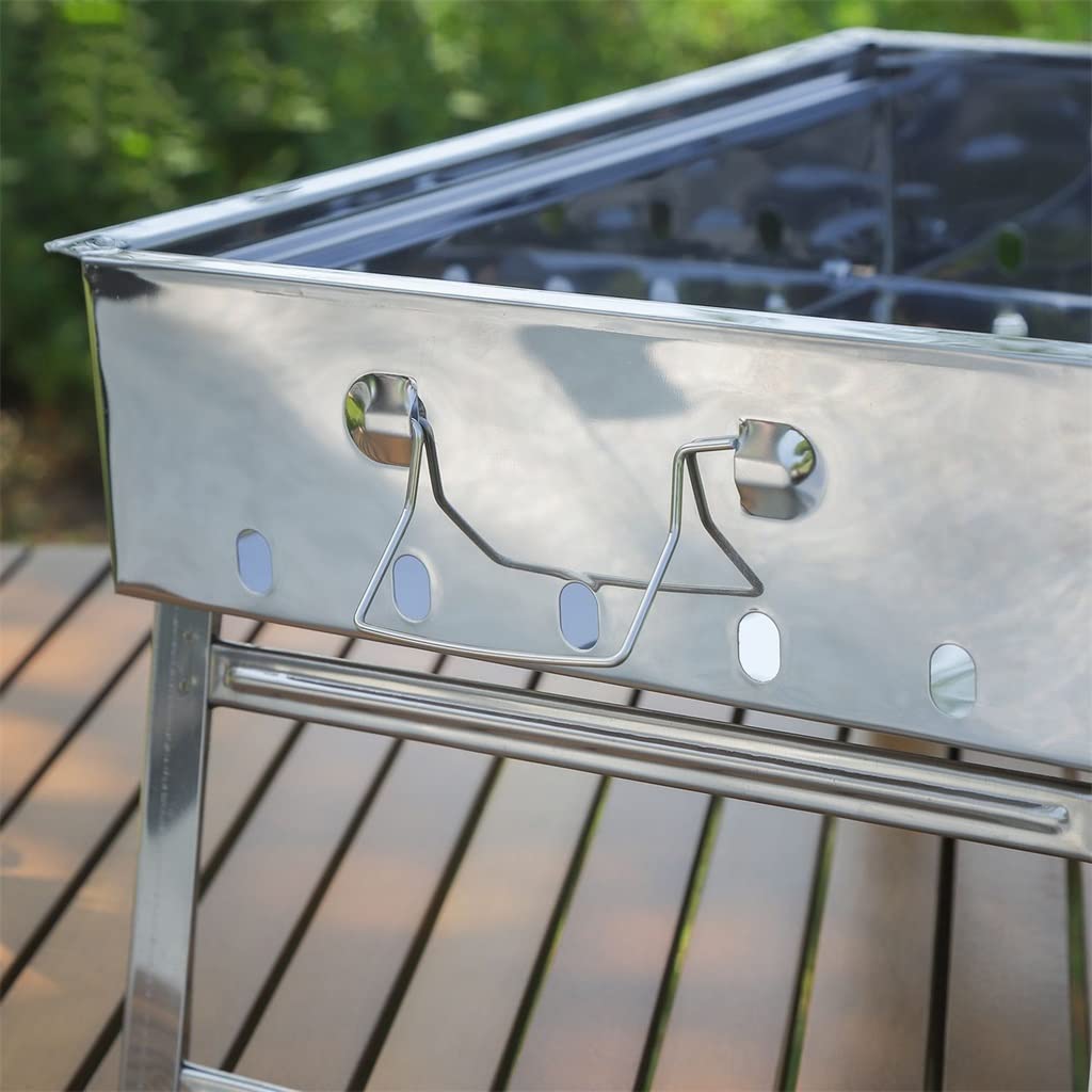 Parrilla Plegable Deo Inoxidable Trumpet Home Parrilla de Carbón Parrilla Portátil para Acampar a la Parrilla para Asados