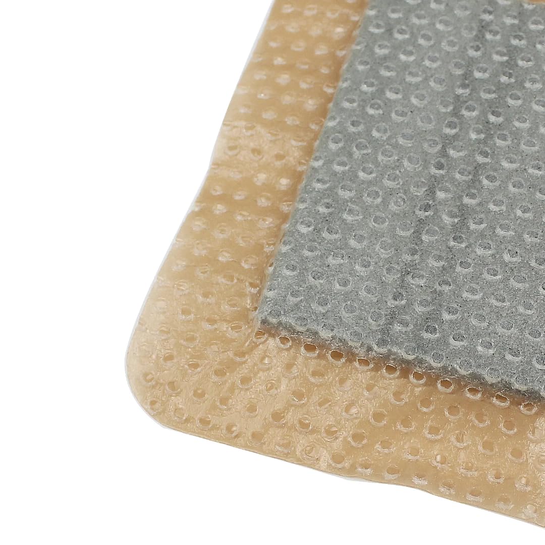 AG Silicone Gel Foam Dressing for Bed Sores and Pressure Ulcers, Dressing Waterproof Bandage, Antimicrobial with Silver Dressing Pad (7.5cm x 7.5cm) — Amazon image 5