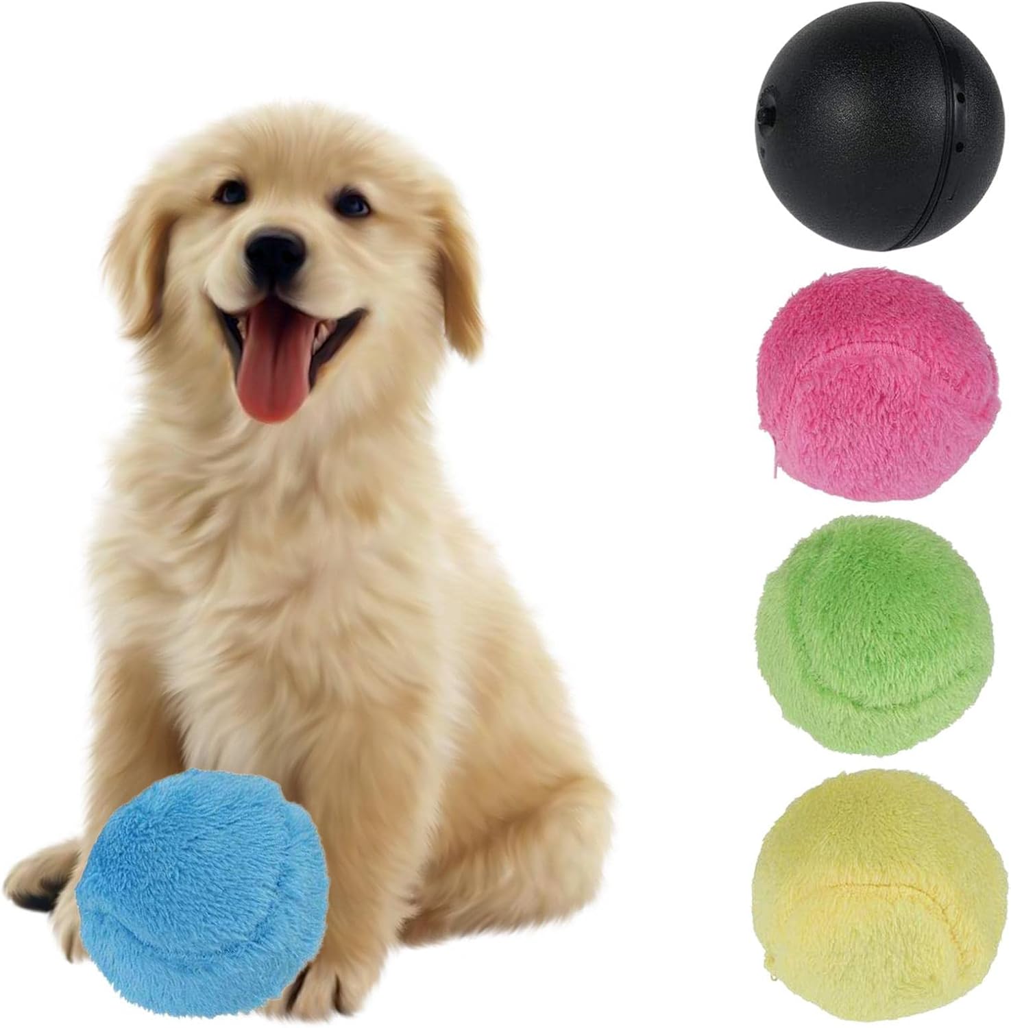 Pet Rolling Ball Toy active rolling ball for dogs moving dog ball Interactive Rolling Plush