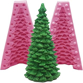 Amazon Com 3d Christmas Tree Silicone Candle Mold For Candle Making Xmas Pine Tree Silicone Soap Molds Diy Cake Decorating Candle Making Supplies
