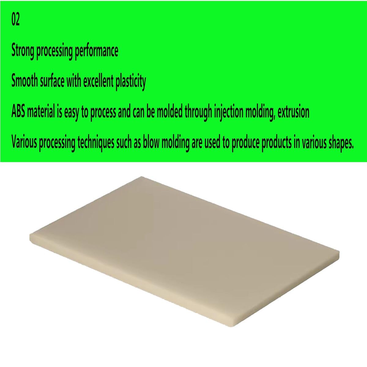Pannelli in plastica ABS, modello di materiale sabbia architettonica, cartelloni, nome, distintivo, etichetta per ufficio, beige, 1 pezzo, 500 x 500 x 8 mm