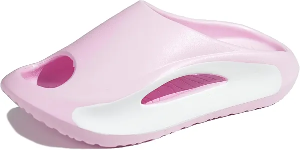 Meik Mangni Slide Sandals Men Women Platform Sandals With Comfortable Pillow Slippers Non-Slip Lightweight Shower Shoes