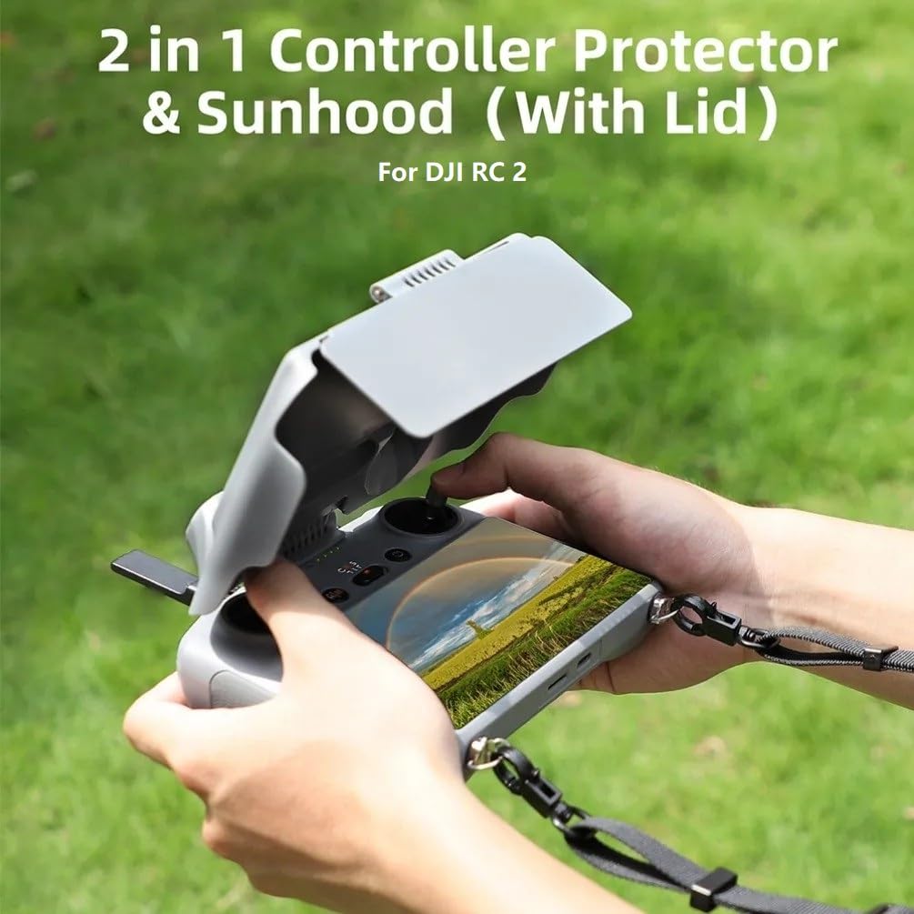 Air 3 2 en 1 parasol RC2 control remoto parasol protector de pantalla cubierta protectora joysticks protector monitor parasol para DJI Mini 4 Pro Air 3 RC 2 Drone accesorios de control remoto