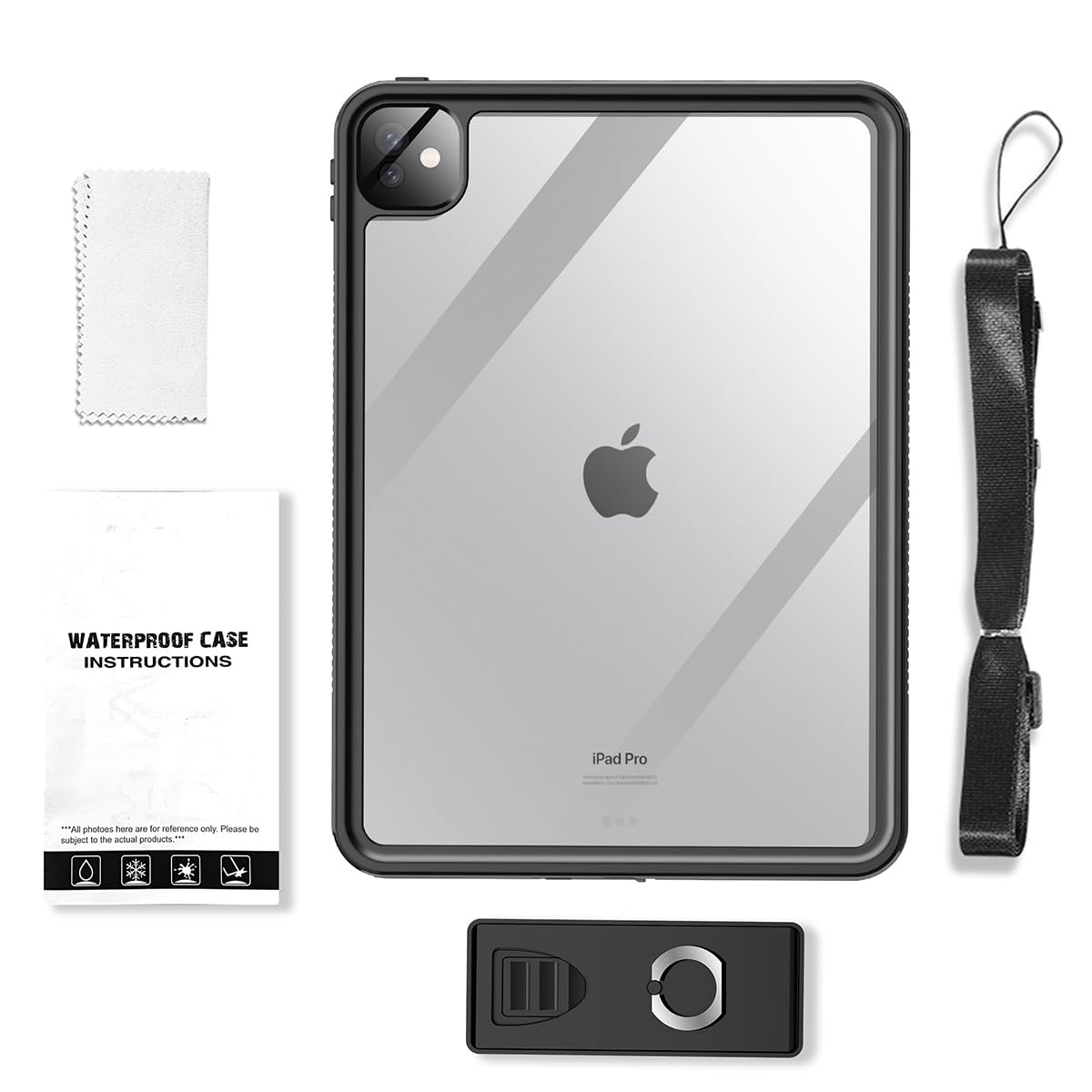AICase für iPad Pro 11 Zoll, wasserdichte Hülle M4 (2024, 5. Generation), [Integrierter Displayschutz und Ständer] Robuste, stoßfeste und sturzsichere Schutzhülle für den ganzen Körper