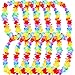 Price comparison product image eBoot - Hawaiian Flower Necklaces, Beach Party, Multi-Colour, Flower-Necklace