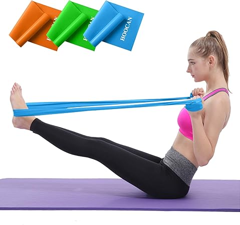Hoocan Resistance Bands Set Long Exercise Bands For Arms Shoulders Legs And Butt Workout Stretch Bands For Physical Therapy Gym Yoga Amazon Co Uk Sports Outdoors