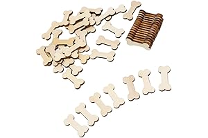 100pcs Personalized Wooden Dog Bone Shaped Cutouts for Crafts, Jewelry Making, DIY Projects