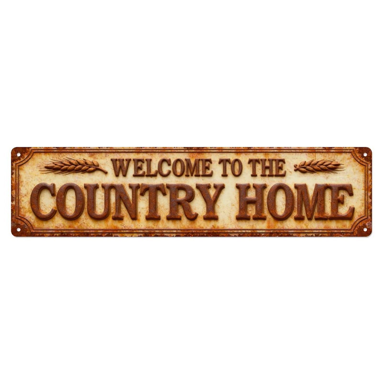 Iageret Vintage Rustic Country Home Sign Pattern Metal Tin Sign Retro Wall Decor, Bar Garage Cafe Kitchen Home Wall Art Poster Decoration 4X16inches
