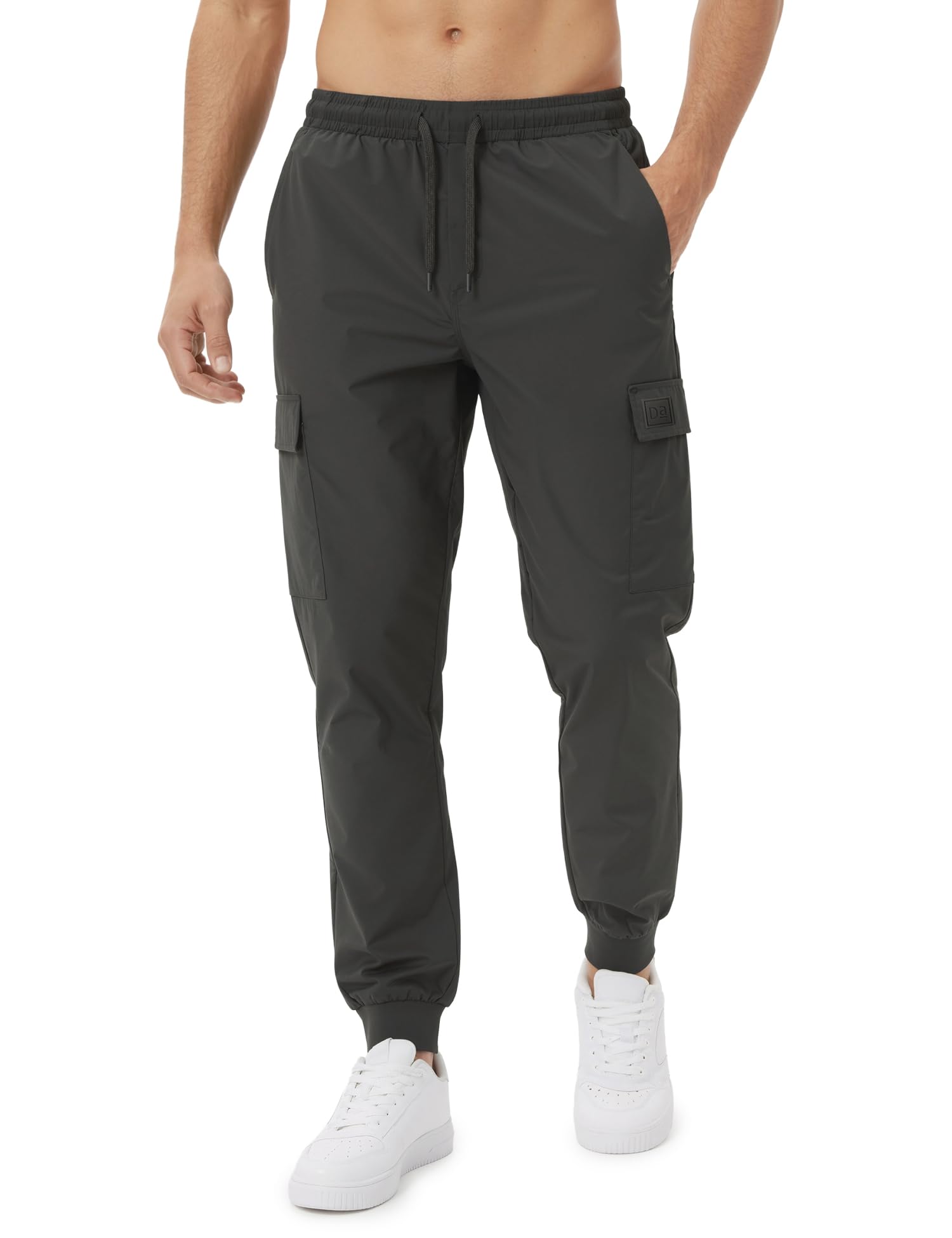 Men's Microfibre, Ultra-Lightweight, Durable, Cargo Pockets Araam Cargo Joggers-image-38