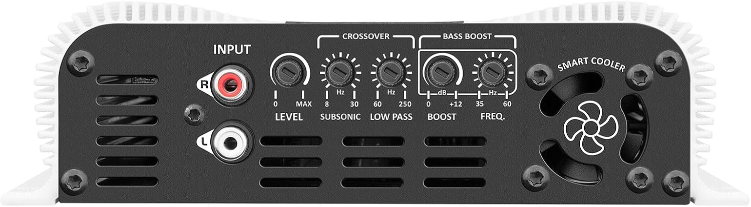 Taramps Bass 1200 2 Ohms Monoblock Amplifier 1200 Watts Rms 1 Channel 14.4VDC Out Power Full Range Great for Sub/Bass RCA Input Smart Cooler Car Audio