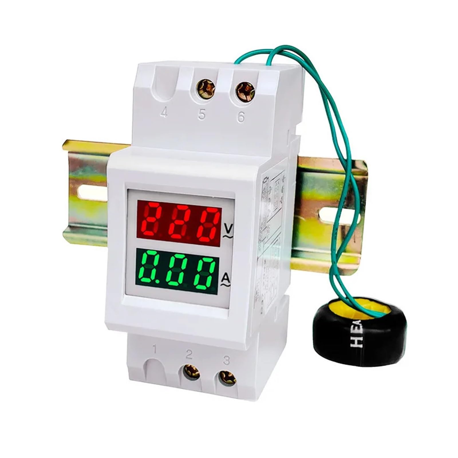 Wielofunkcyjny cyfrowy licznik LED na szynie DIN 2P, AC 80-300 V AC 200-450 V, amperomierz, woltomierz, licznik energii, D37-2042
