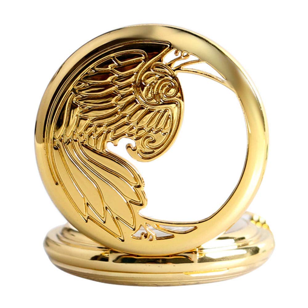 Zegarek kieszonkowy fajny złoty Hollow Phoenix Design cyfra rzymska Steampunk samonakręcający się mechaniczny zegarek kieszonkowy relojes de bolsillo