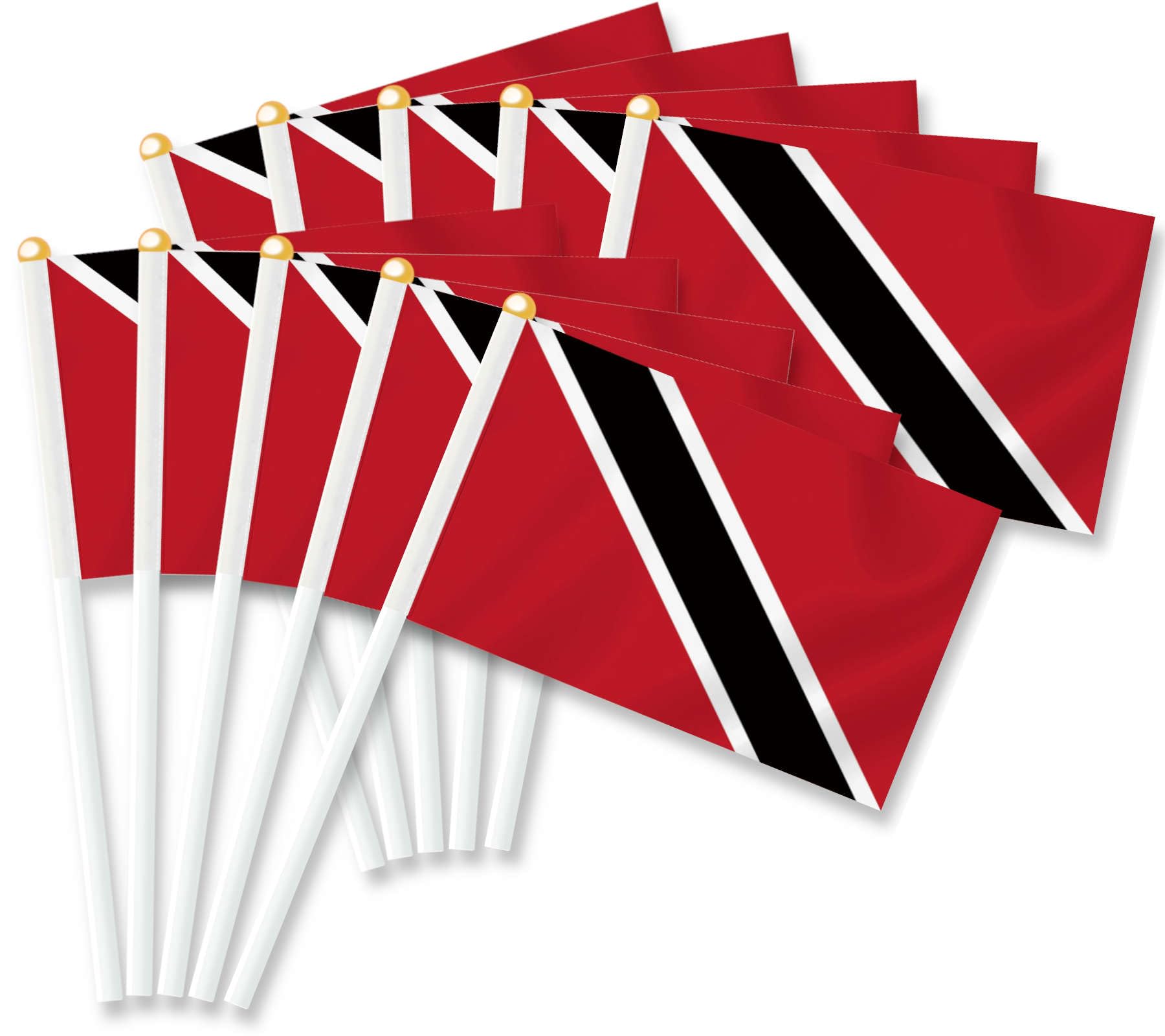25 PCS Trinidad and Tobago Handheld Small Flag, Trinidad-and-Tobagoans Hand held Mini Decor Decoration Banner — image 1