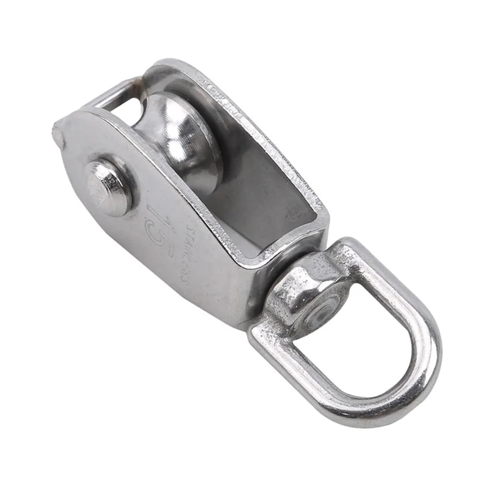 Puleggia In Acciaio Inox 2 pezzi puleggia in acciaio inossidabile M15/M25 ruota singola/doppia puleggia girevole for fune di sollevamento set di puleggia for ruota di sollevamento strumenti for fune m