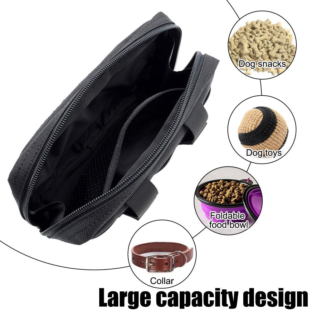 MiOYOOW Bolsa de arnés para Perro, Chaleco Molle de Nailon 1000D, Mochila Ligera para sillín de Mascotas, Ideal para Perros, Cachorros, Entrenamiento de Caminata y Senderismo