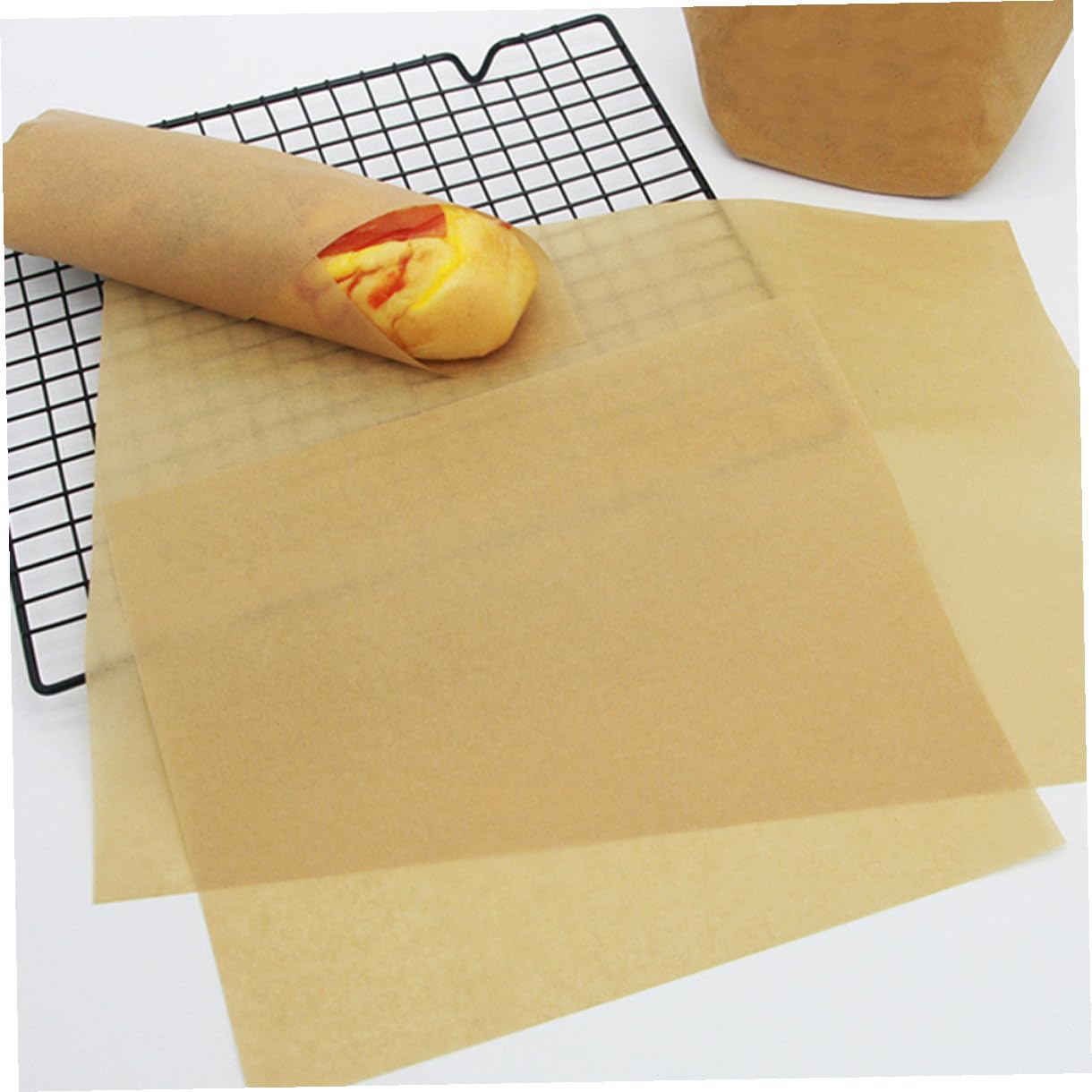 Cabilock Carta da Forno per Alimenti in Carta Kraft Naturale 30x40 Cm Resistente Alte Temperature per Cucina, Ristoranti e Barbecue, Confezione 100 Pezzi per Teglie da Forno Antiaderente