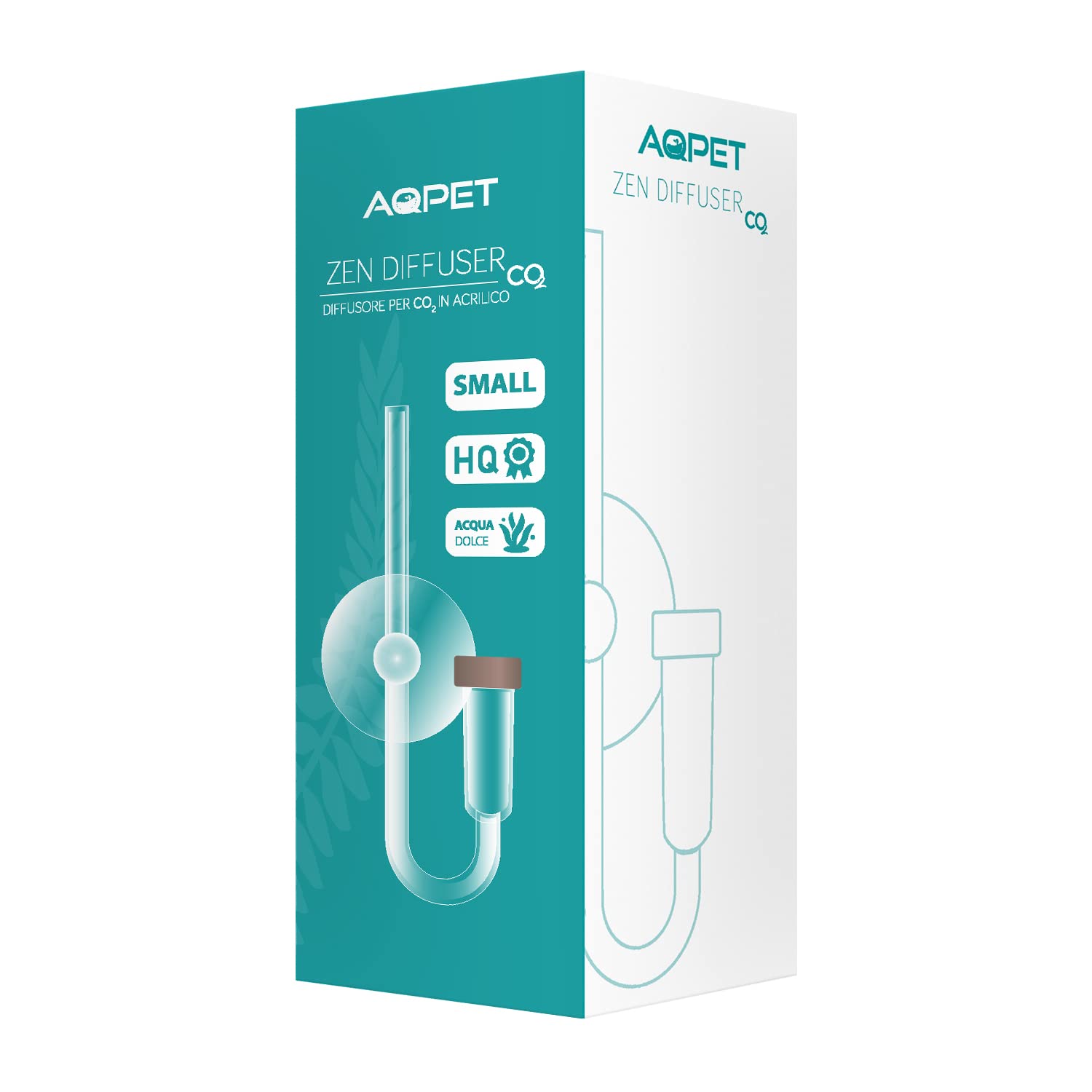 AQPET Zen Acrylic Diffuser for Co2 Plants Aquarium Small Version