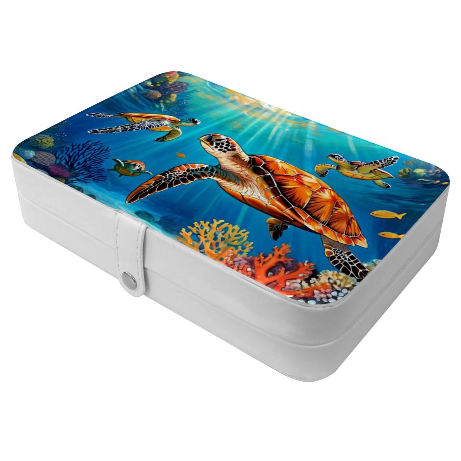 Boîte à bijoux de voyage tortue pour vos déplacements rangements bagues et colliers