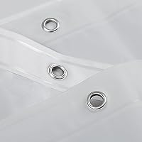 Vista 5 de Barossa Design - Forro de cortina de PEVA para ducha, calidad prémium, sin olor químico, no contiene PVC ni BPA, ligero, tamaño estándar, con 3 Gris