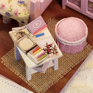 Cuteroom Diy ミニチュアハウスキット - 大人用ミニクラフトルーム Ledライト付き リアルなミニドールハウスキット 組み立てモデルキット クリエイティブなホームデコレーションギフト - スイートサンシャイン