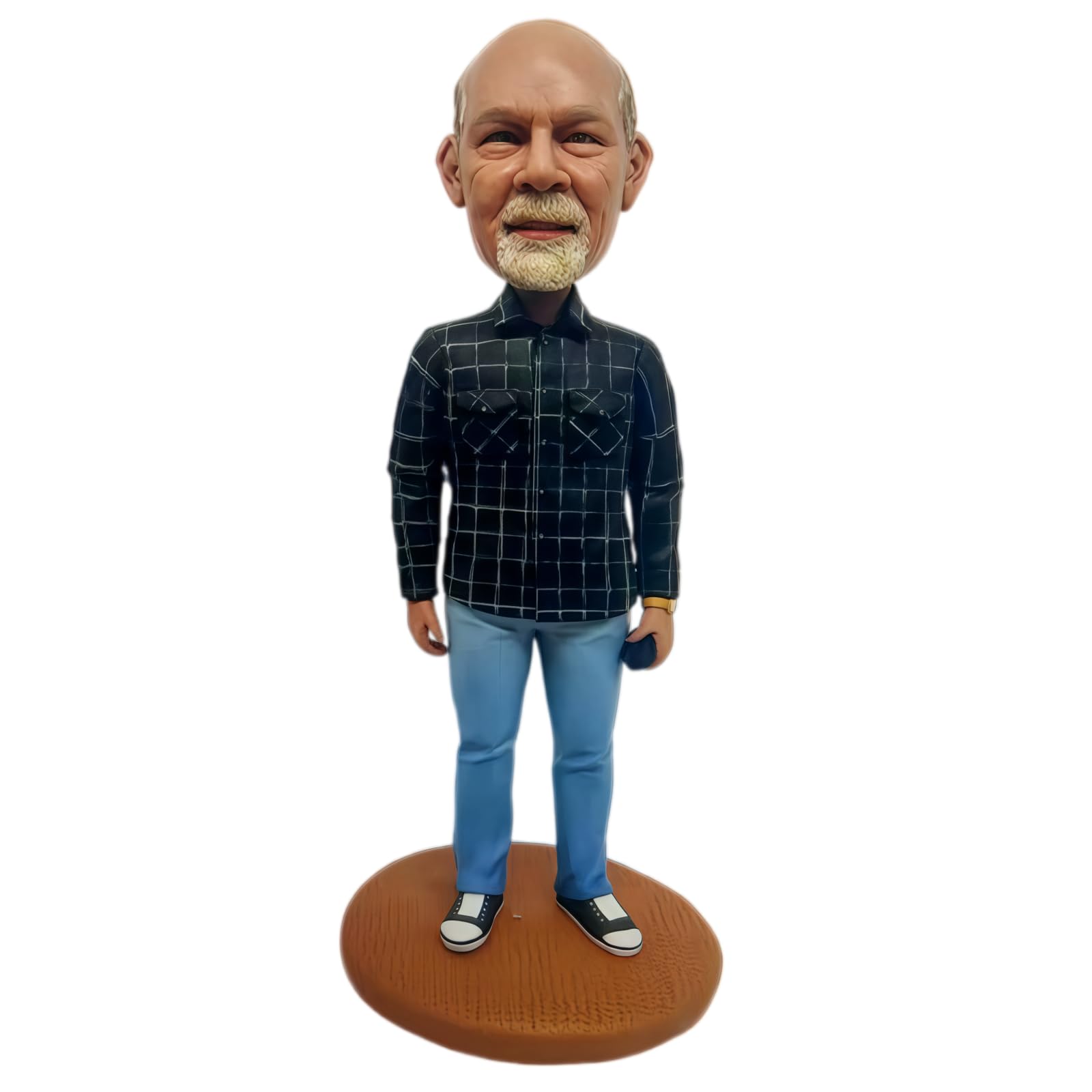 Figura Personalizada por Foto, Estatua 100% Hecha a Mano de Arcilla Polimérica, Muñeco Retrato a Medida, Regalo Original para Tarta de Boda, Cumpleaños, Mascotas y Compañeros (8-20 cm)