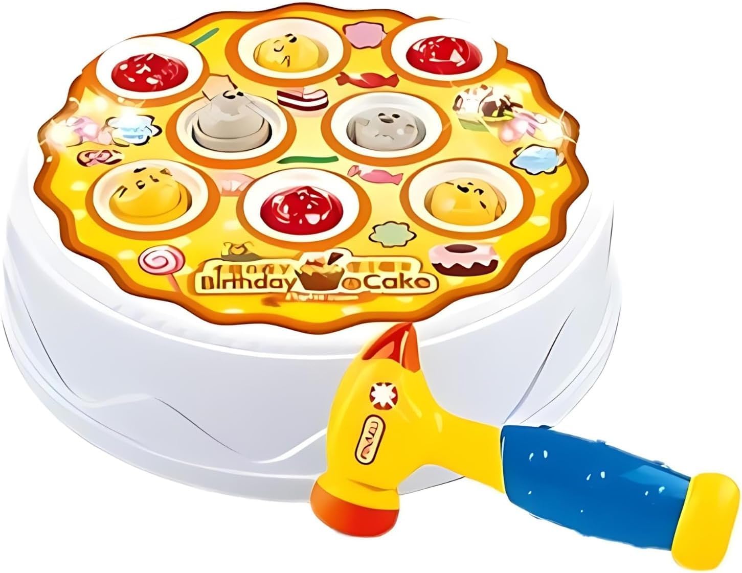 YSAMAX Whack A Mole With Hammer Toy, Durable Design, Hand-Eye Coordination, Promotes Hand And Eye Coordination, Musical And Light Elements Adds, Versatile Entertainment