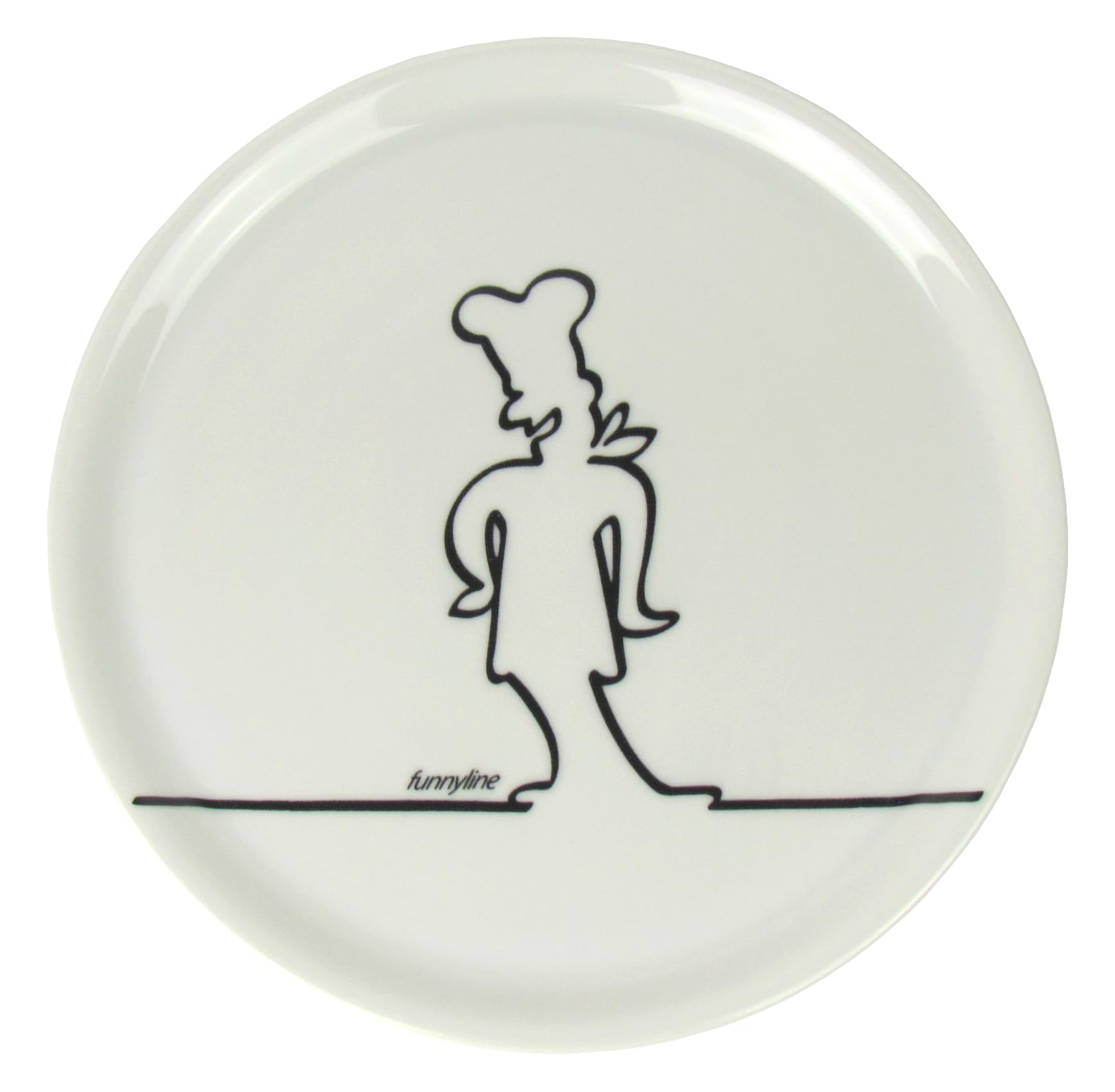 Lentz Platos para pizza de 31 cm de diámetro, de porcelana con divertido diseño de cocina (juego de 4)