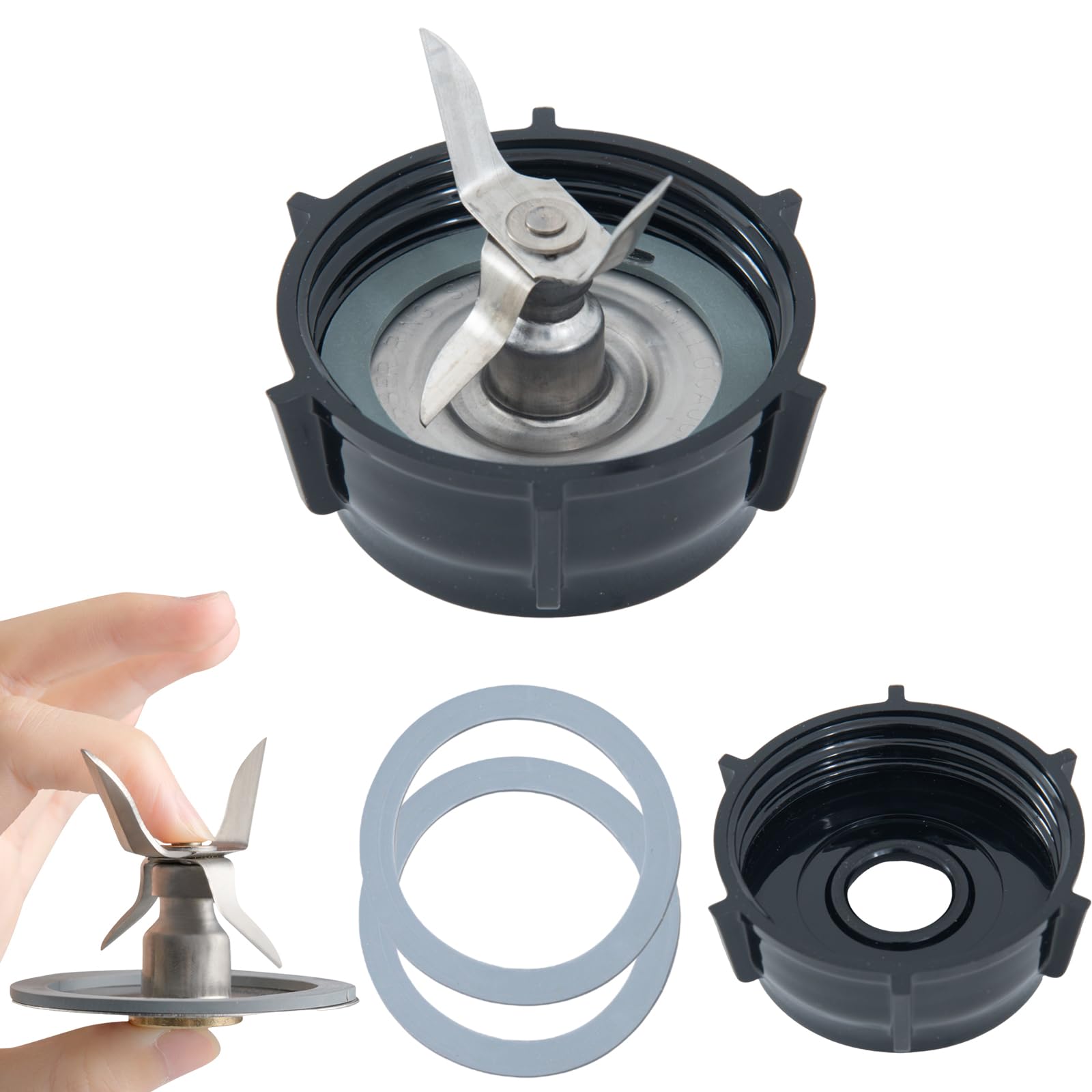 for Oster Blender Replacement Parts Including 1 x Blender Blade, 1 x Blender Jar Base and 2 x Seal Gaskets Replacement Accessory Set Kit (0.26, Pounds)