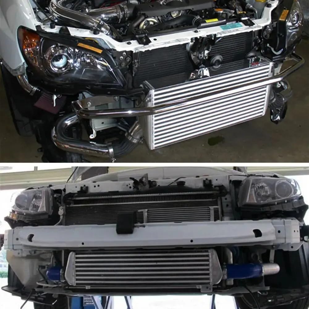 Intercooler samochodowy Intercooler uniwersalny 280x300x76mm aluminiowy grzejnik dolotowy zimnego powietrza 3-calowy wlot 76mm wylot do samochodu Turbo Intercooler do turbiny