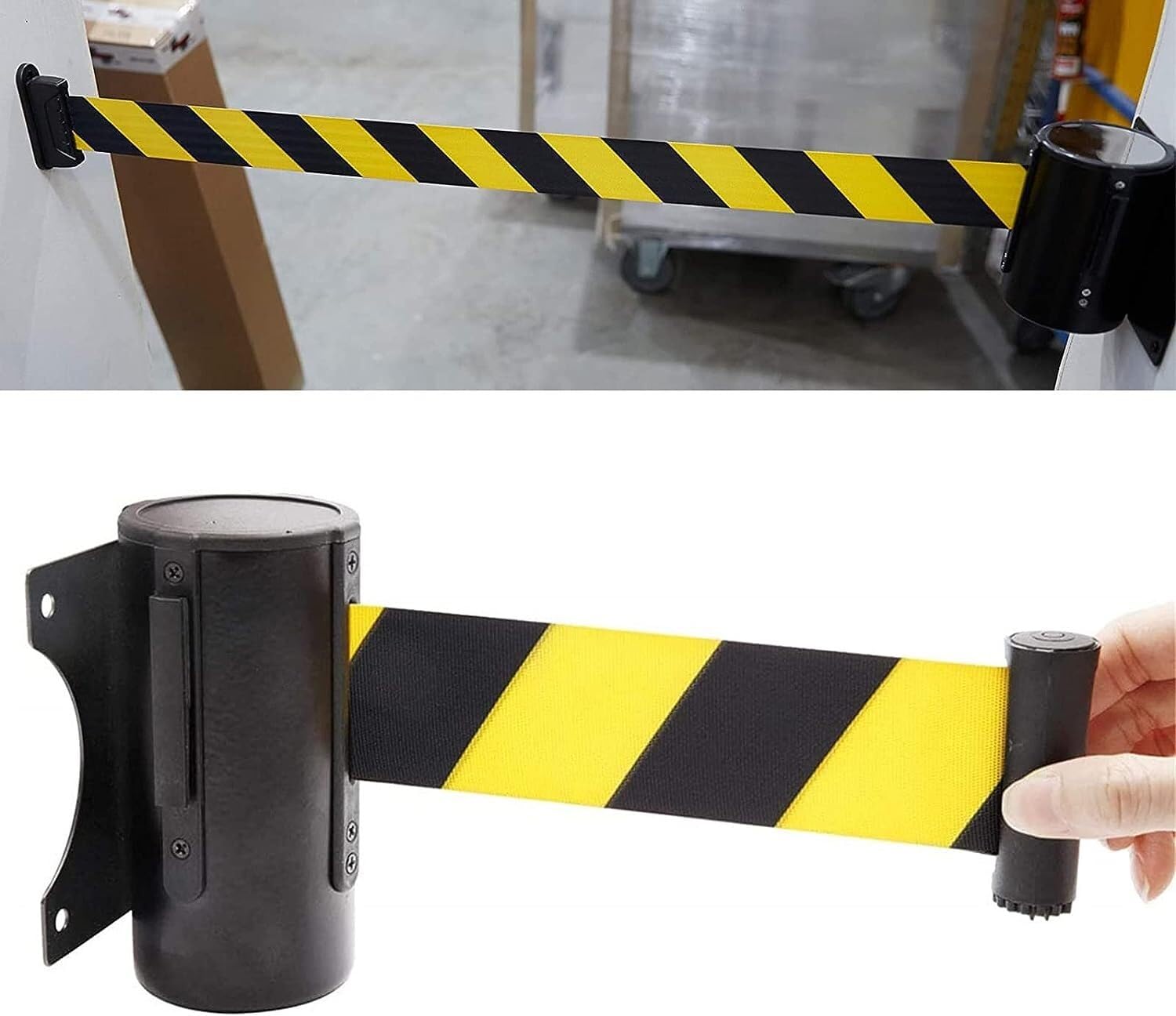 Zwijana ścienna taśma ostrzegawcza do wewnątrz i na zewnątrz taśma ostrzegawcza do barier kontroli tłumu i separacji linii (Size : 3M)