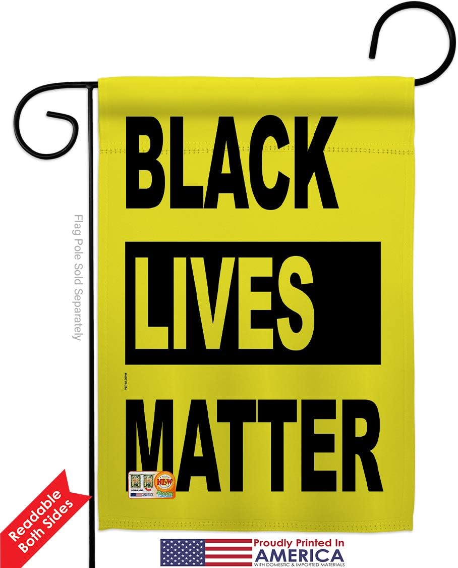 Black Lives Movement Porch Decor American Flag Banner Pack Wall Art Patio Lawn Garden Room Decorations Outdoor Tapestry Yard Signs Black History Month BLM African Americans Heritage Made in USA