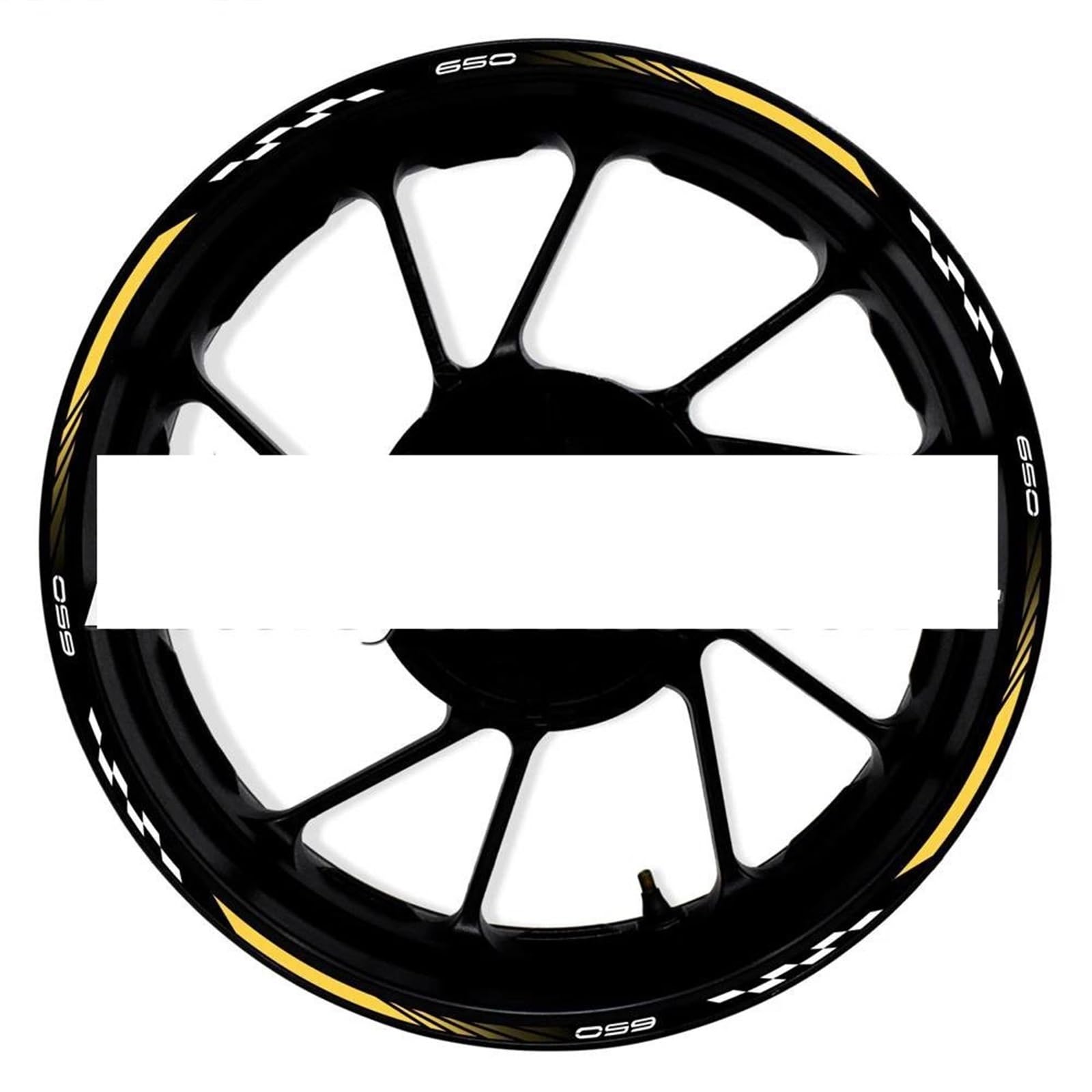 Hjkdsz Style 23 Motorcycle Wheel Stickers Reflective Decals Rims For Kawasaki Z650 Z 650 Z-650(Style 23)